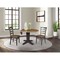 International Concepts 42 in. Solid Wood Round Drop Leaf Pedestal Table with 2 Dining Chairs in Hickory/Washed Coal K45-42DPT-23B-C617-2 - alternate 5